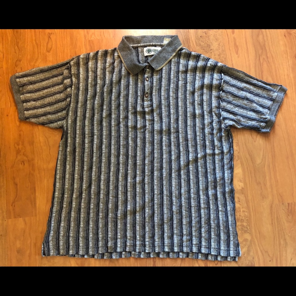 Vintage Pebble Beach Polo Gray Pattern Size XXL